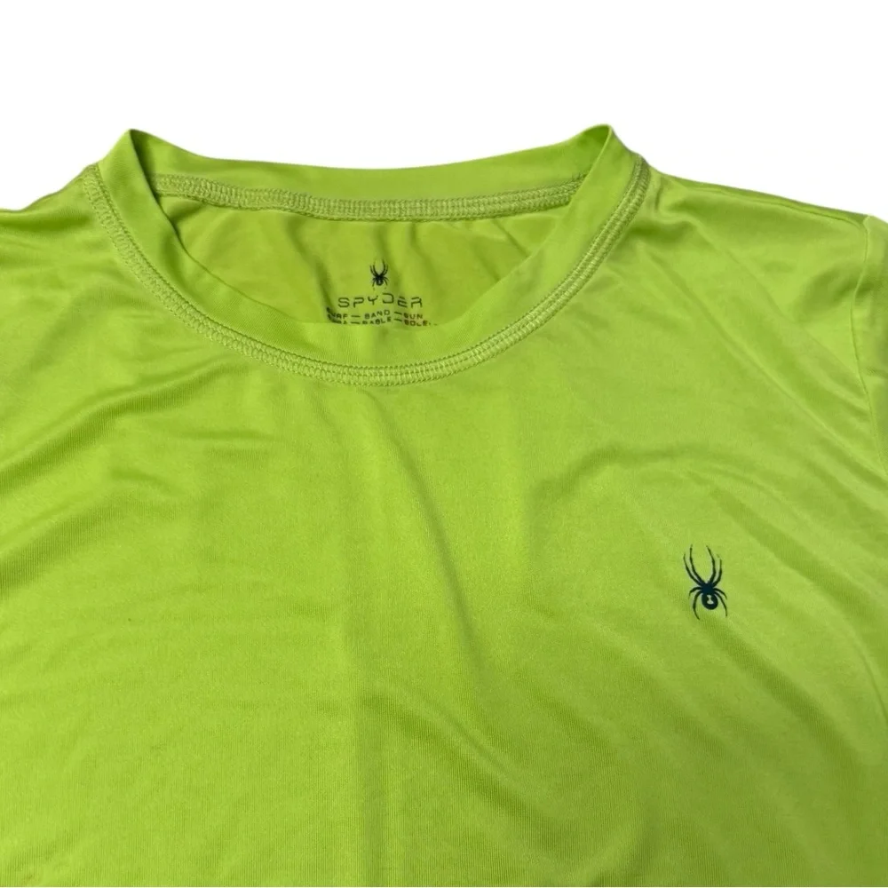 Spyder | 2 Piece Kids Swim Set in Neon Yellow Green and Gray Size Large L